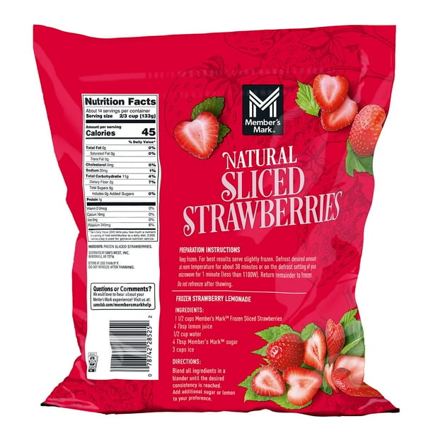 Member's Mark Natural Sliced Strawberries, Frozen, 4 lbs