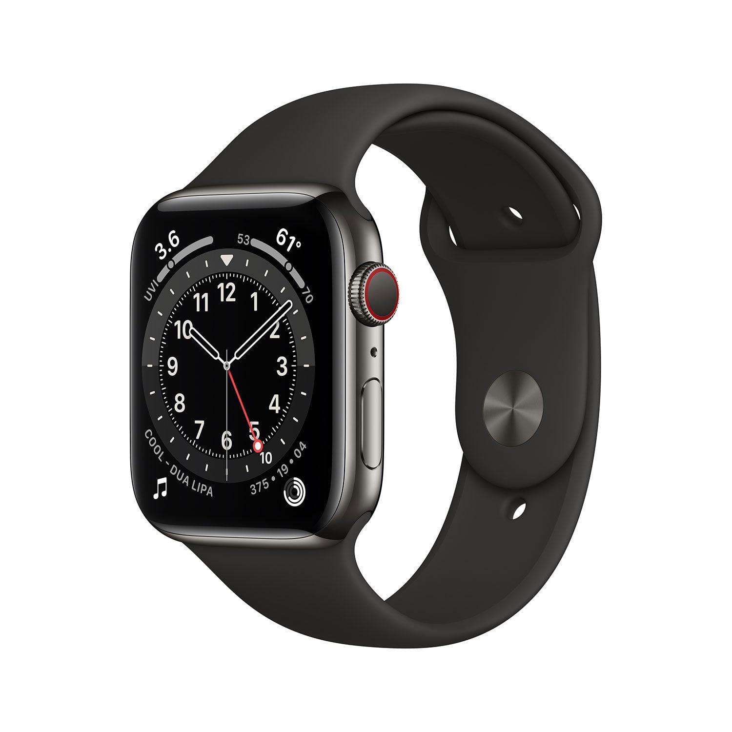 Apple Watch Series Stainless Steel Case with Sport Band 44mm GPS
