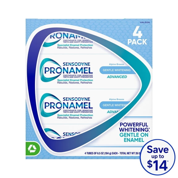 Sensodyne Pronamel Advanced Whitening Toothpaste, 6.5 oz., 4 pk.