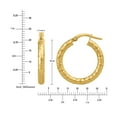 thumbnail image 4 of Diamond Cut Hoop Earrings in 14K Gold, 4 of 4