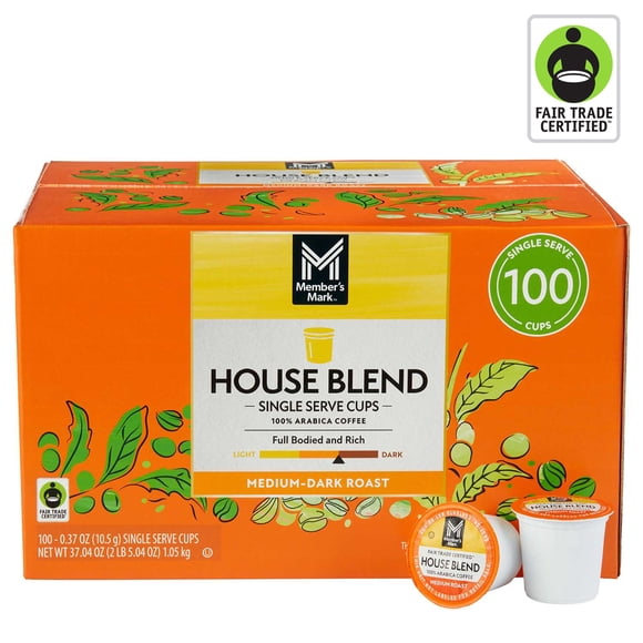 Member's Mark House Blend Roast Coffee Pods, 100 ct.