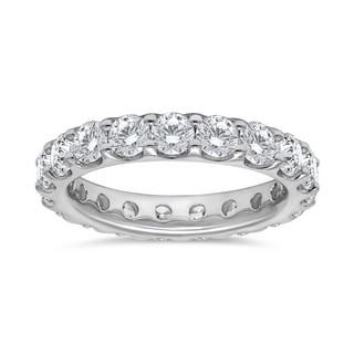 Lab Created Round Cut Diamond Eternity Band