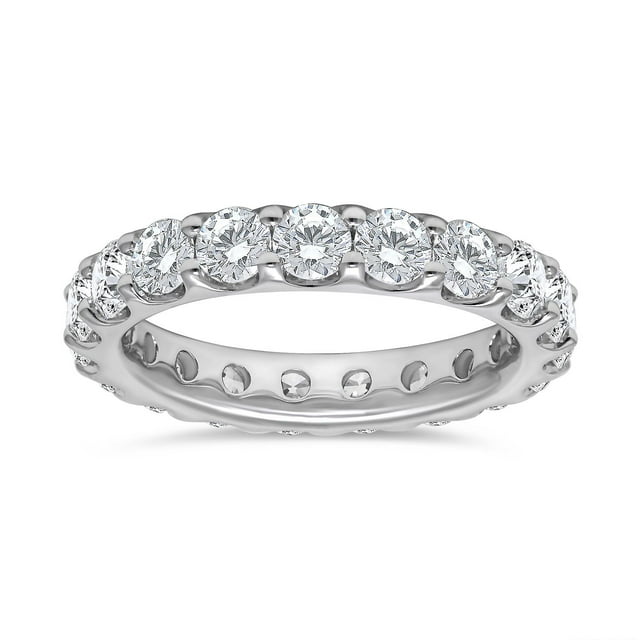 Lab Created Round Cut Diamond Eternity Band
