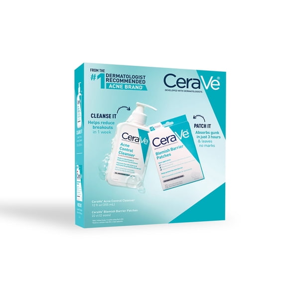 CeraVe Acne Cleanser + Blemish Patch Set