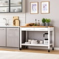 thumbnail image 10 of Seville Classics Home Work Center Island Table, 48" W x 24" D x 36" H, 10 of 16