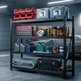 thumbnail image 9 of Astromach 4-Shelf Heavy Duty Industrial Storage Rack, Black, 9 of 11