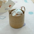 thumbnail image 9 of We Think Storage Round Jute Storage Basket with Handle, Set of 3, 9 of 14
