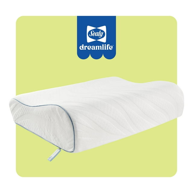 Sealy Dreamlife Medium Contour Memory Foam Pillow