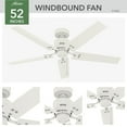thumbnail image 3 of Hunter 52" Windbound Outdoor Ceiling Fan with Pull Chain, 3 of 12