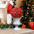 thumbnail image 7 of Artificial 15" Round Poinsettia Balls, 2 Pack, 7 of 9