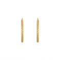 thumbnail image 3 of Diamond Cut Hoop Earrings in 14K Gold, 3 of 5