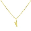 thumbnail image 1 of Initial Paperclip Chain Pendant Necklace in 14K Gold, 1 of 5