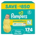 thumbnail image 1 of Pampers Swaddlers Diapers, Sizes Newborn-8, 1 of 15