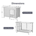 thumbnail image 2 of Outdoor wooden dog house, Large 45" L x 29" W x 33" H, Gray, 2 of 6