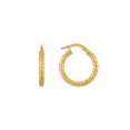 thumbnail image 1 of Diamond Cut Hoop Earrings in 14K Gold, 1 of 5
