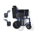 thumbnail image 3 of Medline Heavy Duty Transport Chair supports up to 500 lbs., 22" x 18" seat, Blue, 3 of 5