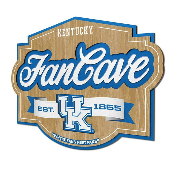 YouTheFan Kentucky Wildcats 17"x12.5" 3D Multi-Layered Fan Cave Sign