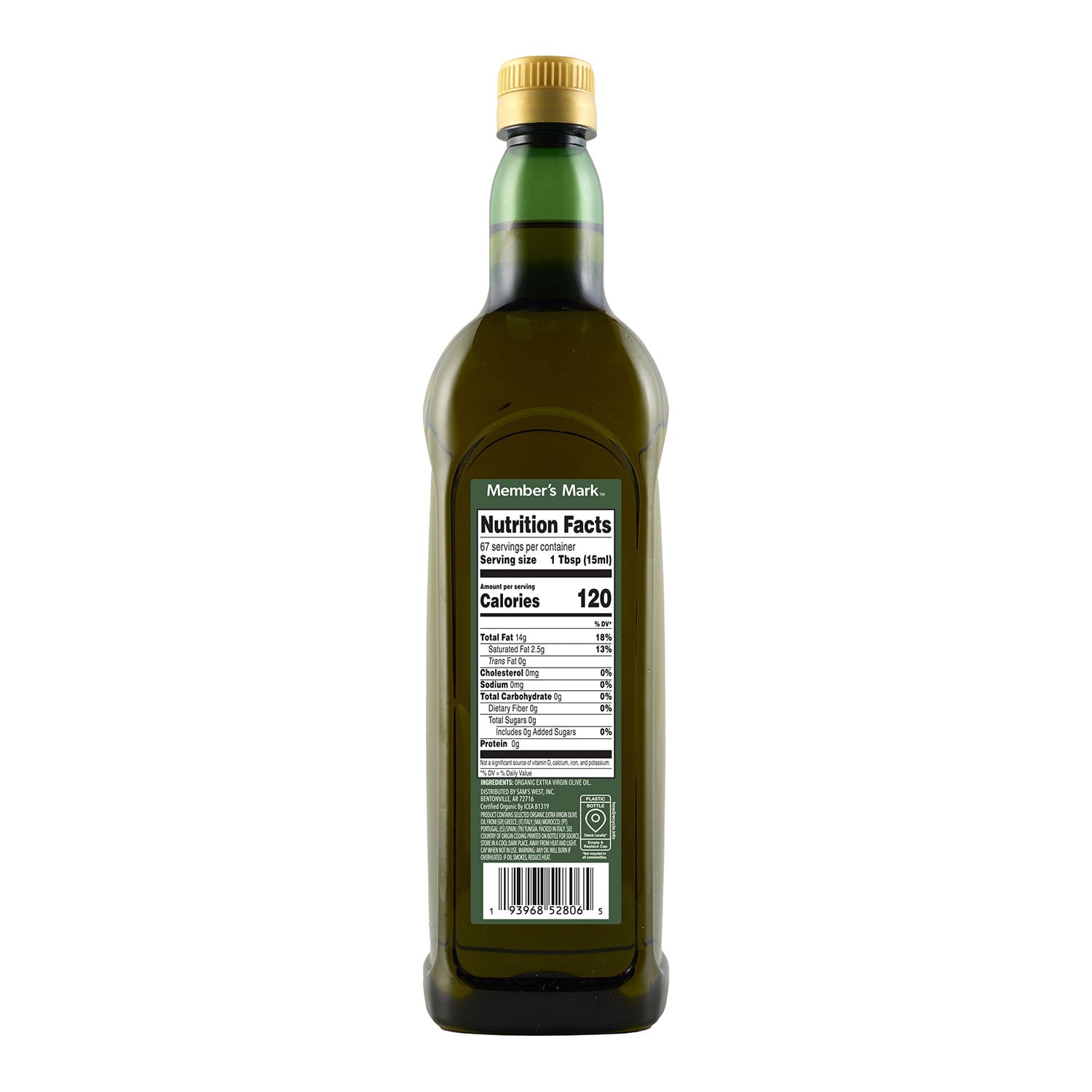 Member's Mark Organic Extra Virgin Olive Oil, 34 fl. oz