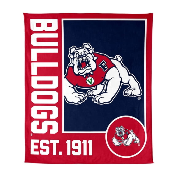 Logo Brands Fresno State Bulldogs 60"x70" Super Plush Blanket