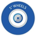 thumbnail image 7 of Medline Adjustable Easy Care Two-Button Folding Walker With 5" Wheels, Gray, 7 of 7