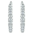 thumbnail image 2 of 0.46 CT. T.W. Round Cut Diamond Hoop Earrings in 14K Gold, 2 of 3