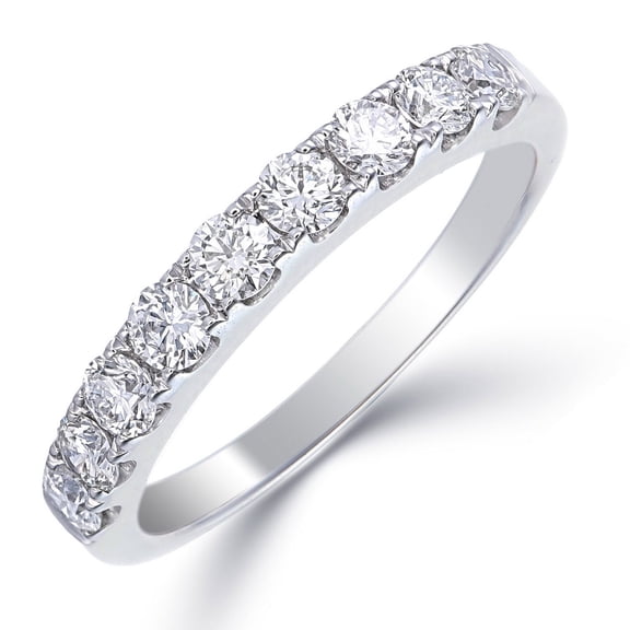 Round Cut Diamond Band in 14K Gold