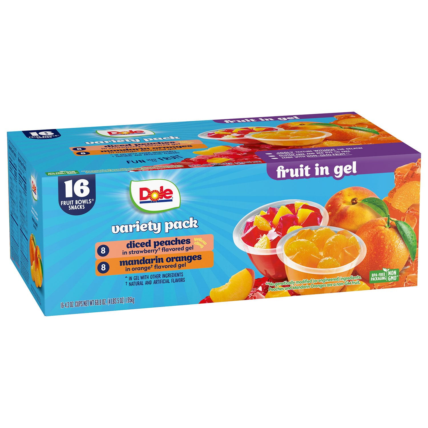 Dole Fruit Bowls in Gel Variety Pack 4.3 oz., 16 pk. - Samsclub.com