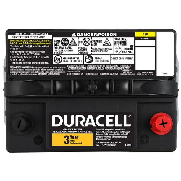 Duracell AGM Automotive Battery, Group Size 35/85 - Samsclub.com