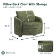 thumbnail image 3 of Studio Living Manchester Large Accent Chair in Olive Boucle Fabric, 3 of 9