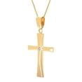 thumbnail image 2 of Cross & 0.01 CT.T.W. Diamond Accent Pendant Necklace in 14K Gold, 2 of 6