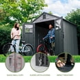 thumbnail image 4 of Lifetime 7' x 7' Outdoor Storage Shed, Gray, 4 of 10