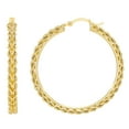 thumbnail image 2 of Kissing Hearts Hoop Earrings in 14K Gold, 2 of 5
