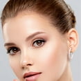 thumbnail image 5 of 3.00 CT. T.W. Pavé Diamond Hoop Earrings in 14K Gold, 5 of 6