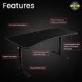 thumbnail image 3 of Arozzi Arena Ultrawide Curved Special Edition Gaming Desk, Dark Gray, 3 of 13
