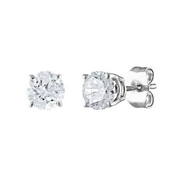 0.96 CT. T.W. Round Diamond Stud Earrings in 14K Gold
