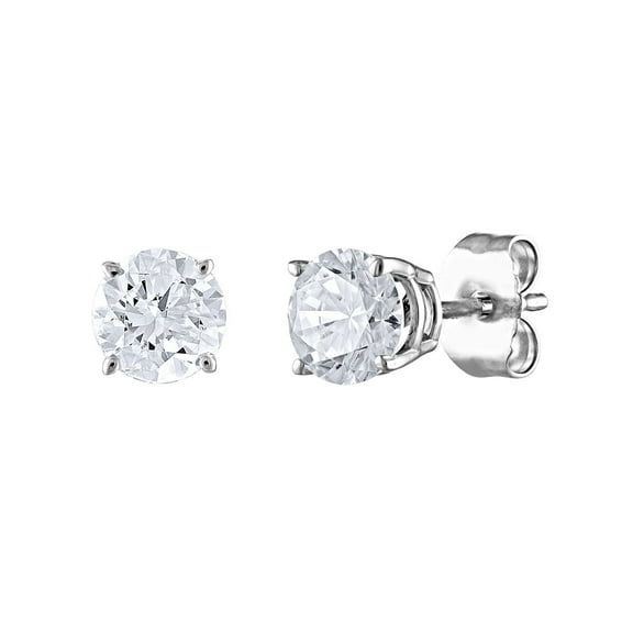 0.96 CT. T.W. Round Diamond Stud Earrings in 14K Gold