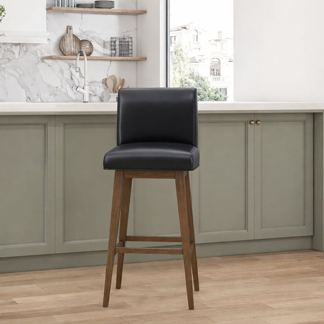 HH2 Home Parson Wood Adjustable Height Swivel Bar Stool