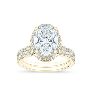 Lab Created Diamond Oval Cut Bridal Set, 3.60 C.T.W.T.