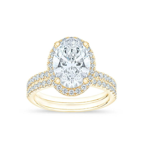 Lab Created Diamond Oval Cut Bridal Set, 3.60 C.T.W.T.