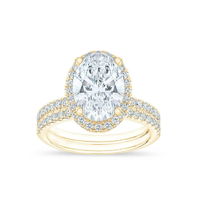Lab Created Diamond Oval Cut Bridal Set, 3.60 C.T.W.T.