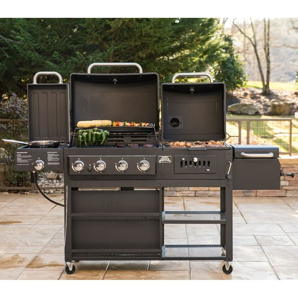 Smoke Hollow Pro Series 4-in-1 Gas Charcoal Combo Grill