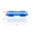 thumbnail image 2 of IRIS USA WeatherPro, 16 Quart Clear Plastic Storage Box with Protective Gasket Lid, 11.81" W x 17.43" L x 6.69" H, 6 Piece Set, 2 of 9