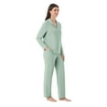 thumbnail image 2 of DreamMark Women's 2-Piece Notch Collar Pajama Set, 2 of 11