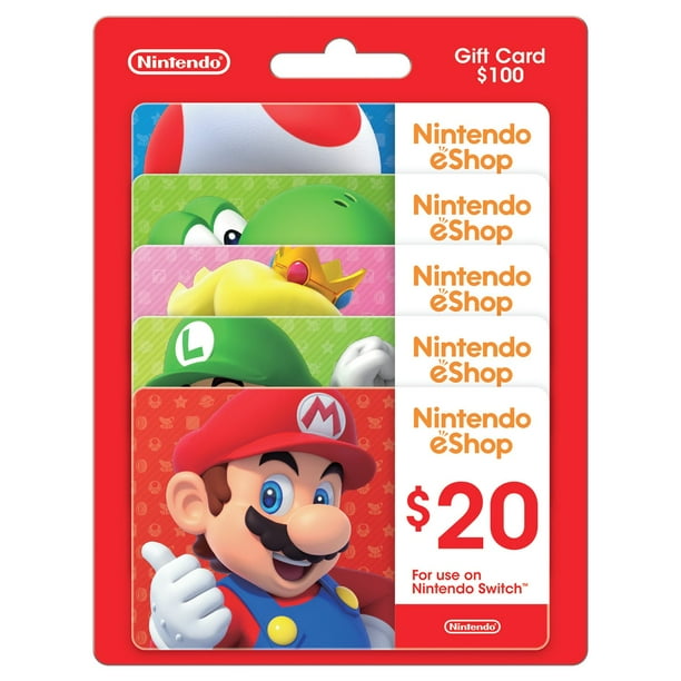 Nintendo $100 Email Delivery Gift Card Multi-Pack, x $20