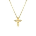 thumbnail image 5 of 0.08 CT. T.W. Diamond Cross Pendant in 14K Gold, 5 of 9