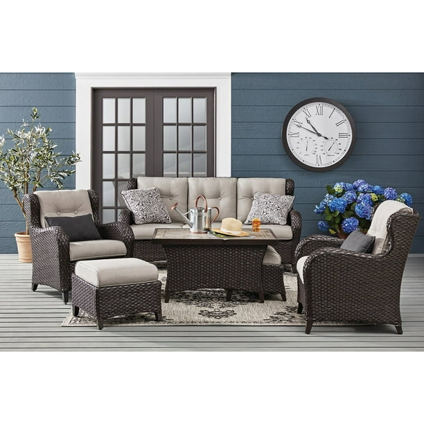 Member's Mark Heritage Deep Seating Set with Sunbrella Fabric, 6pc