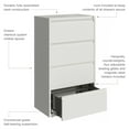 thumbnail image 5 of Hirsh 30" Wide 2-Drawer Lateral File Cabinet, Assorted Colors & Sizes, 5 of 13