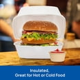 thumbnail image 4 of DART, Insulated Foam Hinged Lid Take Out Container, 6" Square, 1-Compartment, 240 ct., 4 of 4