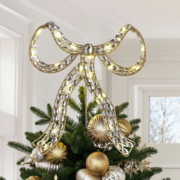 Member's Mark Pre-Lit Jeweled Bow Tree Topper