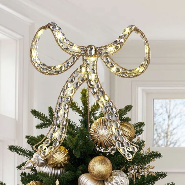 Member's Mark Pre-Lit Jeweled Bow Tree Topper
